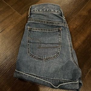 american eagle high-waisted jean shorts
